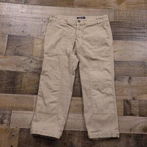 BKE Sam Utility Pants Women’s 26 Khaki Cropped Stretch Cargo